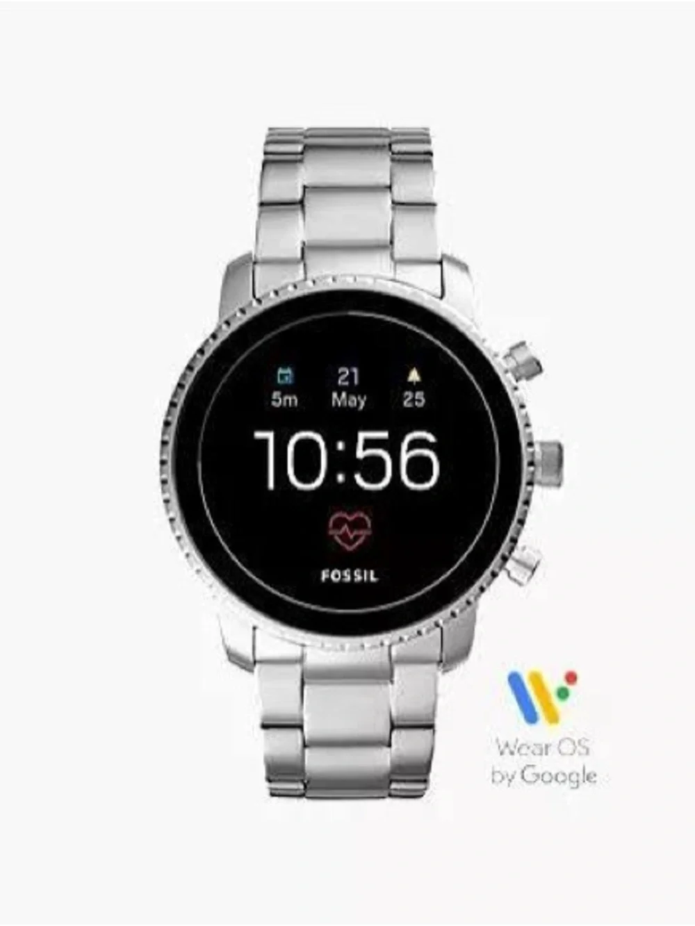 Fossil Silver Stainless Steel Smartwatch - Silver Wear OS by Google Men’s Watch